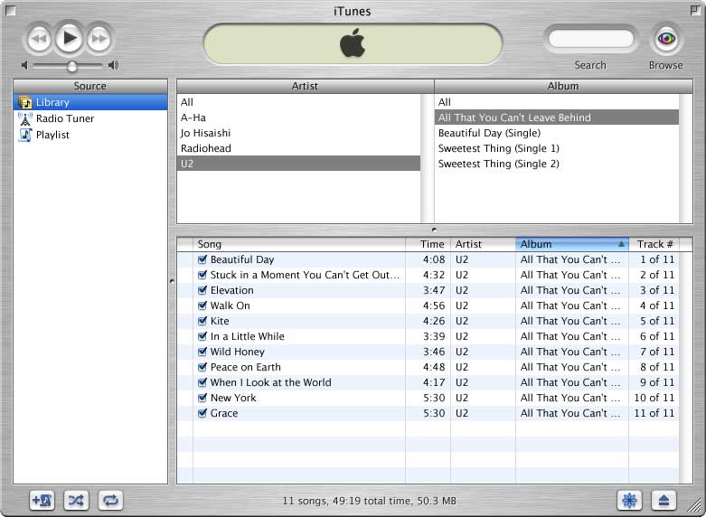 iTunes 1 Music Library (2001)